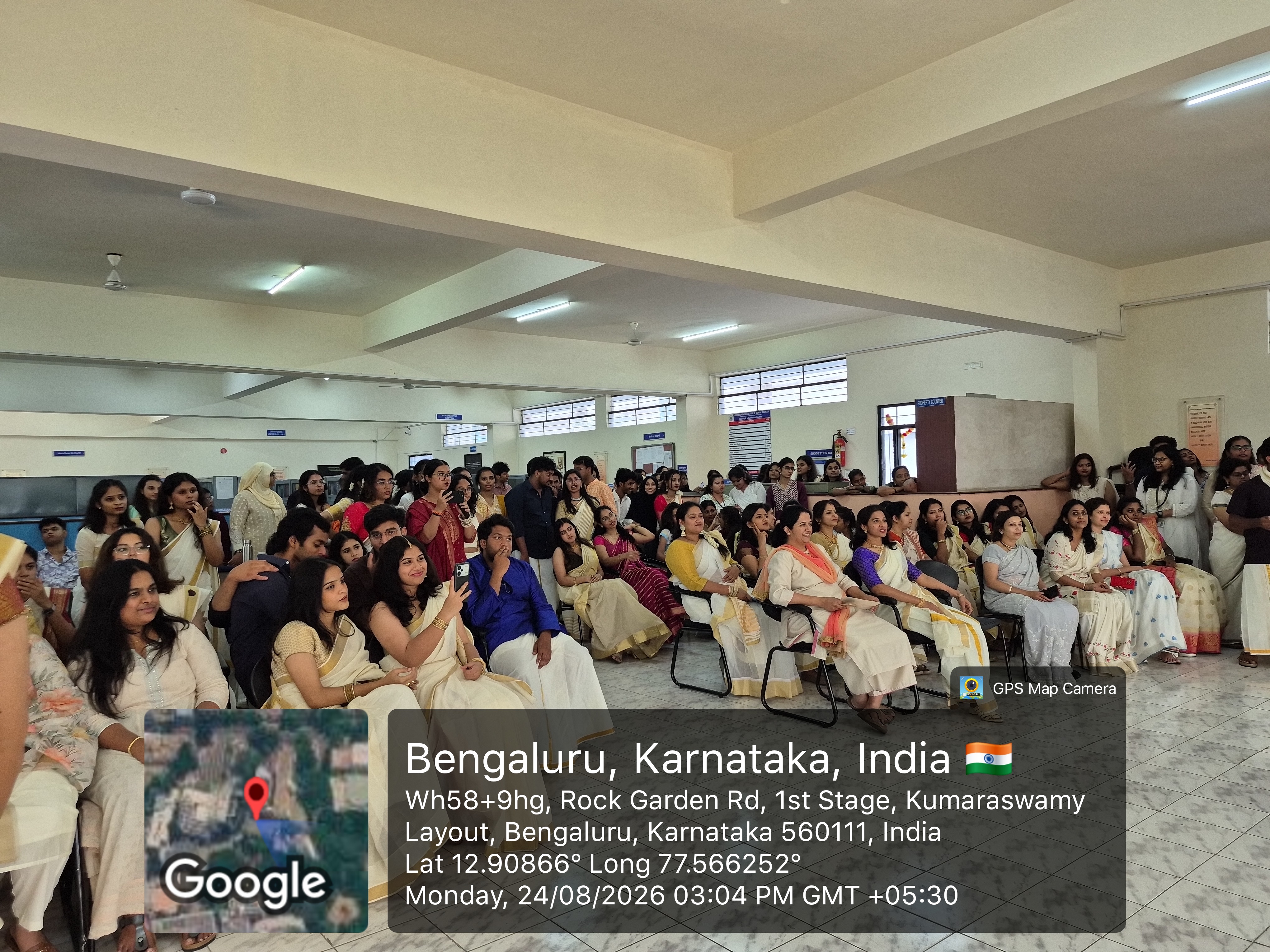 Attendees gathered for the Onam celebration