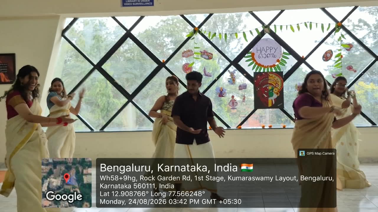 Interns performing a group dance