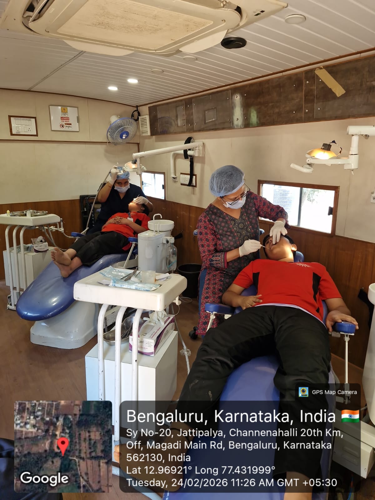 Another patient undergoing dental screening