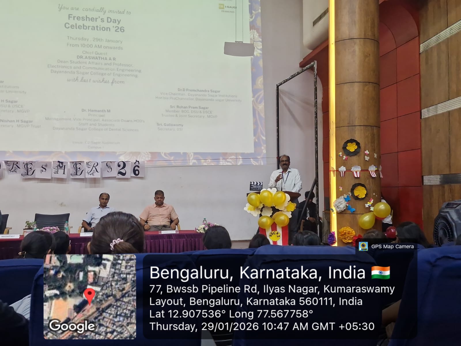 Undergraduate students participating in interactive on-stage challenges