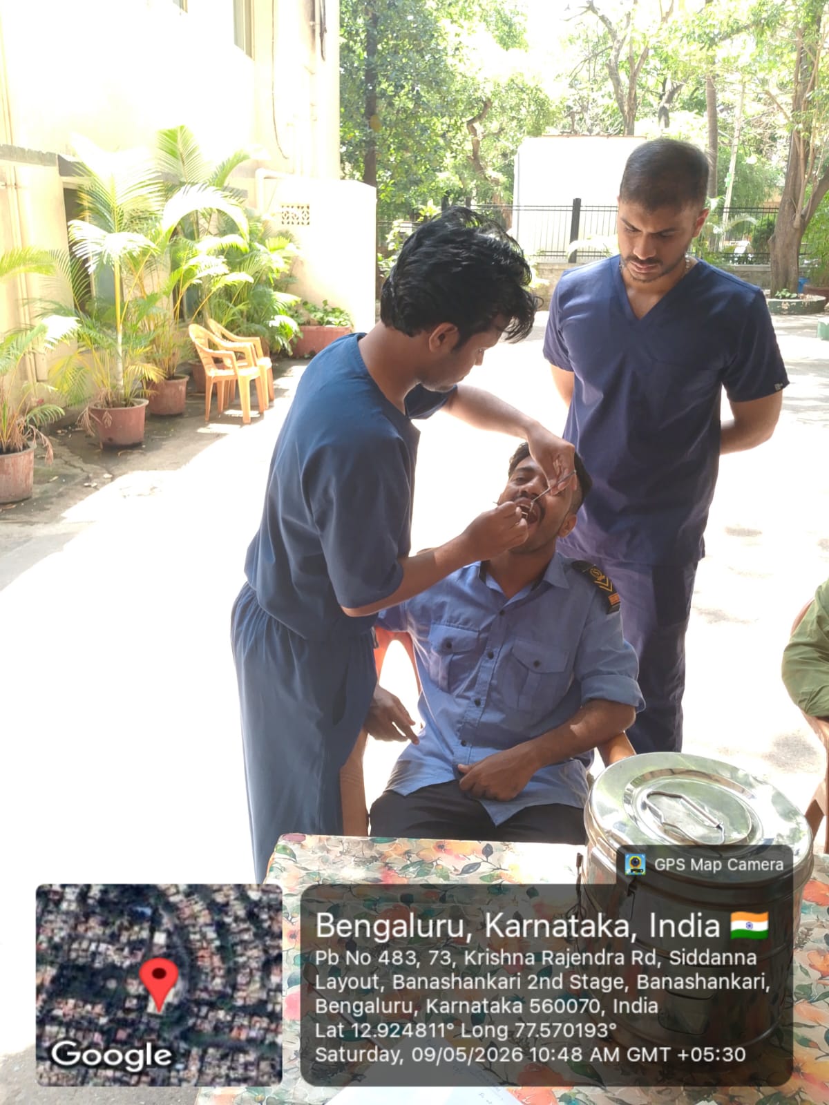 Patient undergoing dental restoration