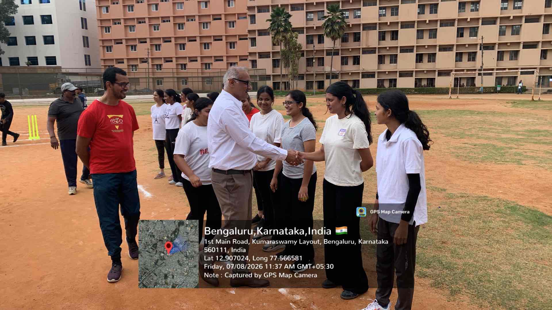 Women's cricket tournament match in progress